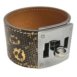 Hermes CDC Lizard Skin Kelly Dog Bracelet